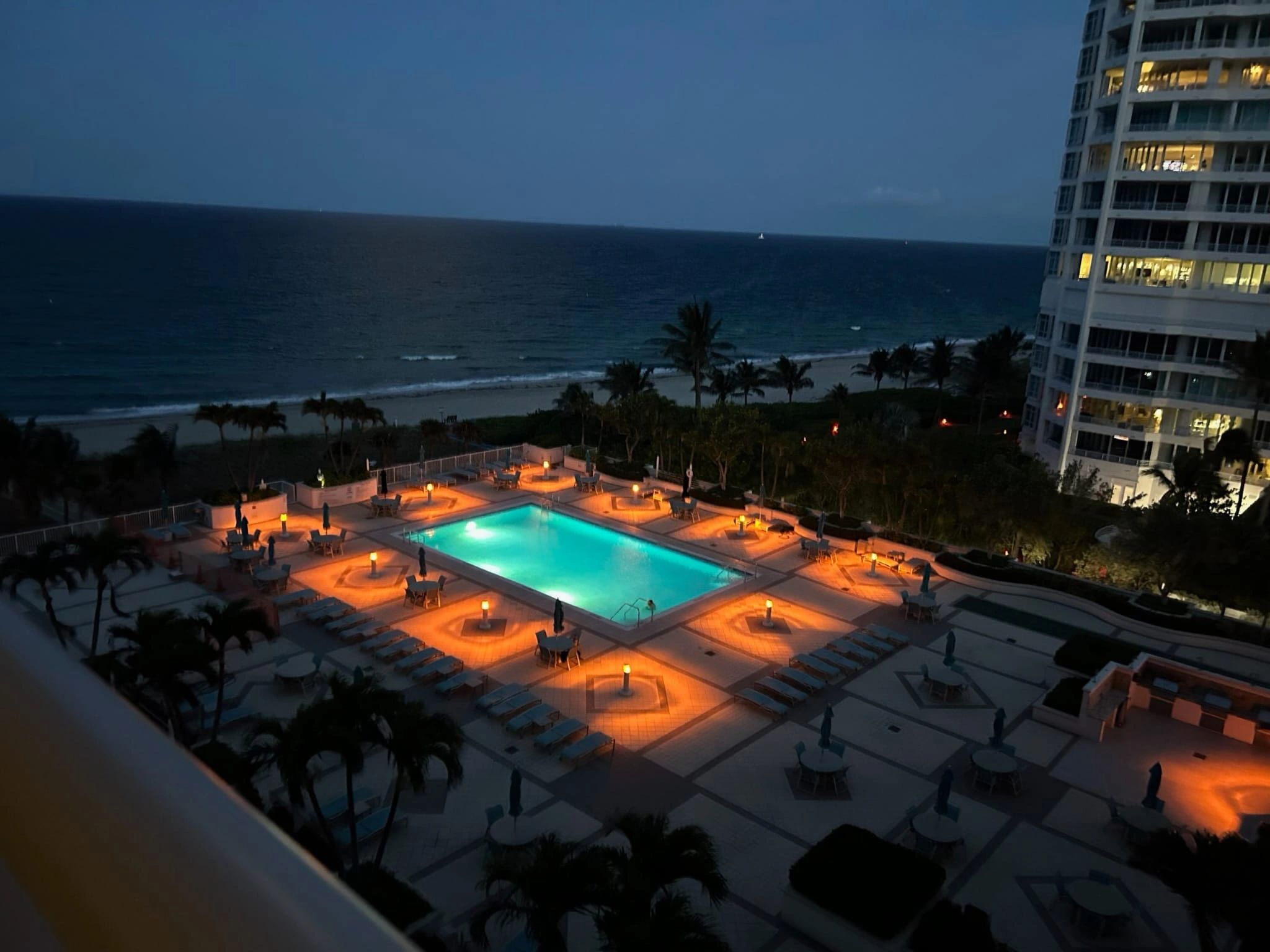 South Florida luxury condominium with pool
